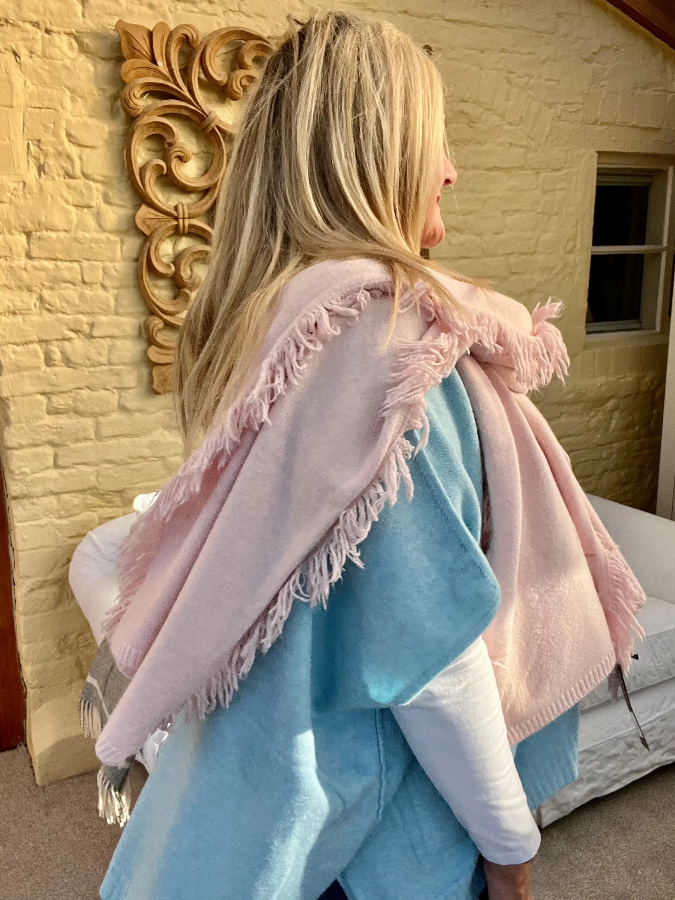 Portofino Fine Knitted Fringed End Long Scarf
