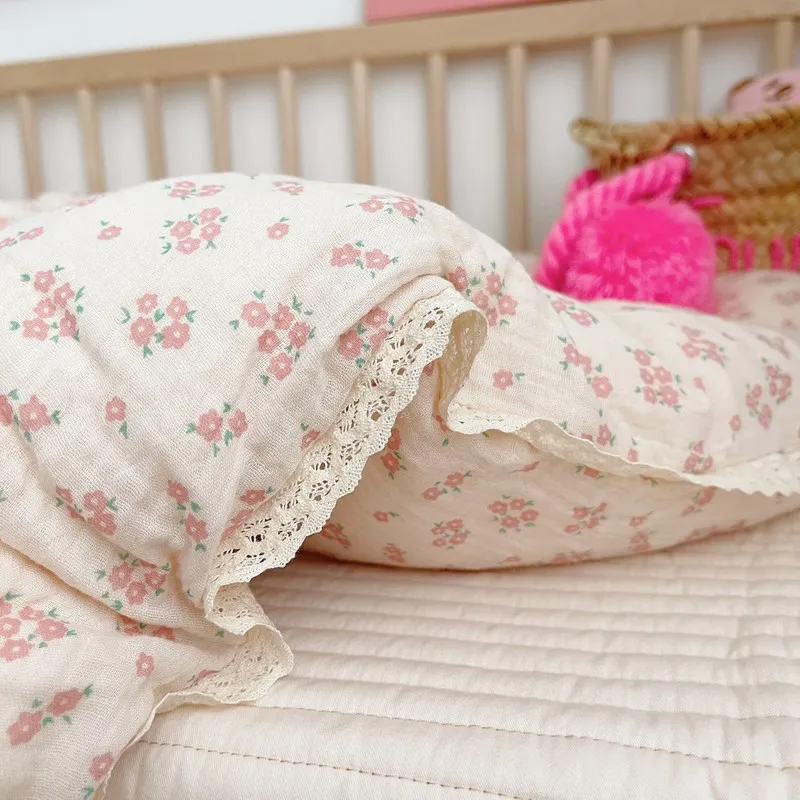 Quality Cotton Baby Quilts in Earthy Vintage Floral