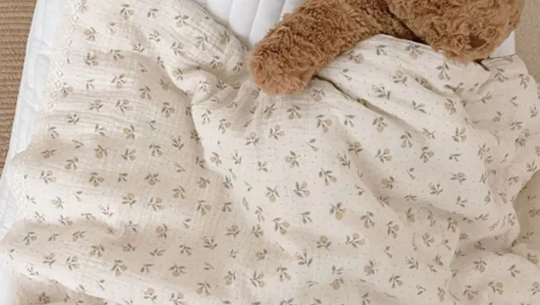 Quality Cotton Baby Quilts in Earthy Vintage Floral