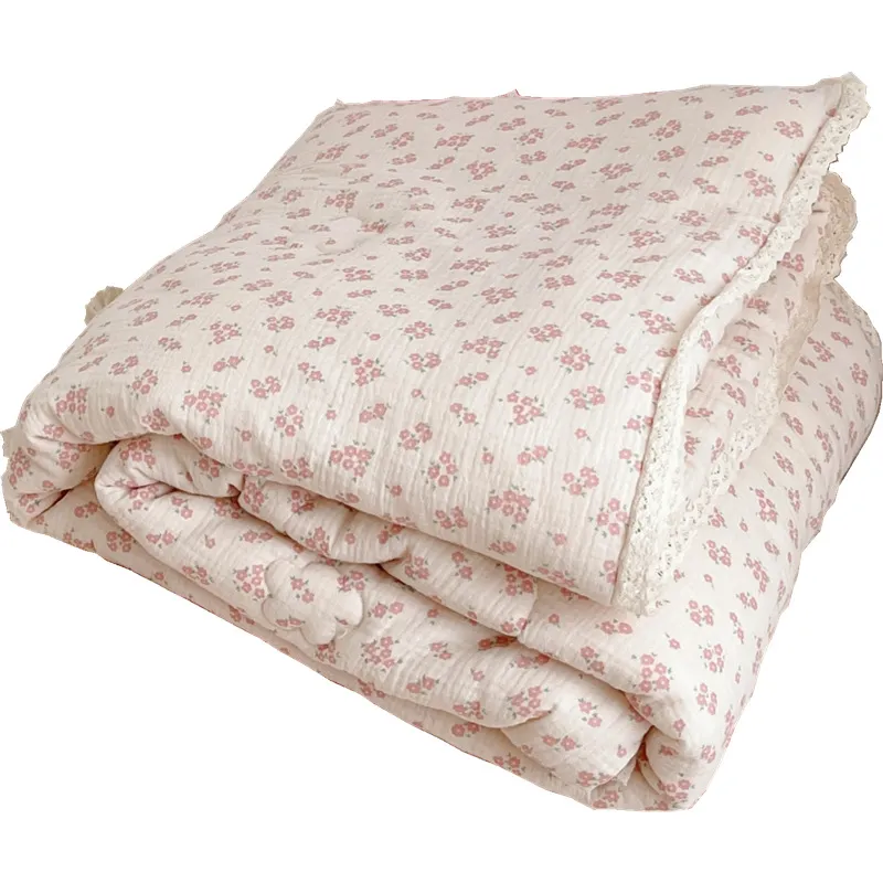 Quality Cotton Baby Quilts in Earthy Vintage Floral