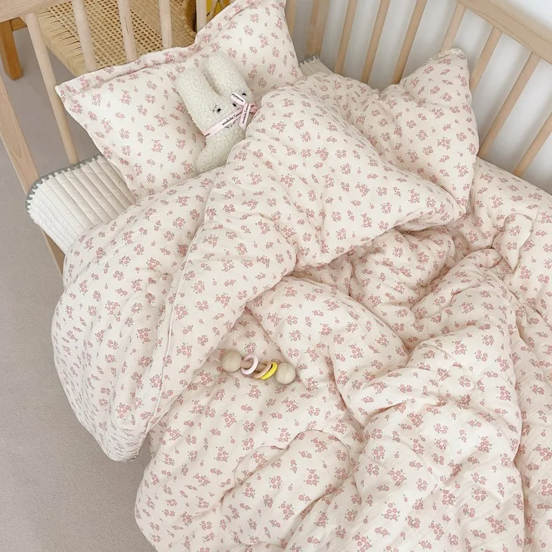 Quality Cotton Baby Quilts in Earthy Vintage Floral