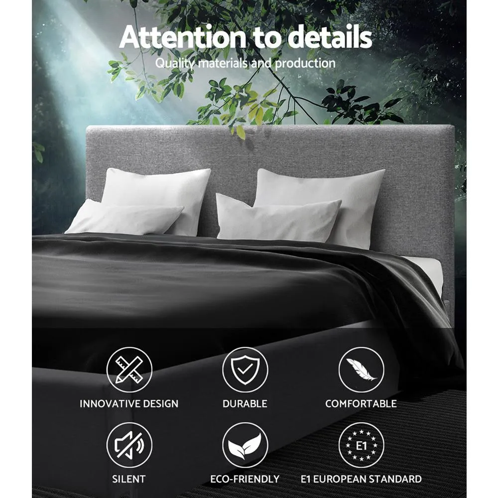 Queen Package | Coogee Bed Frame Grey & Bonita Euro Top Mattress (Medium Firm)