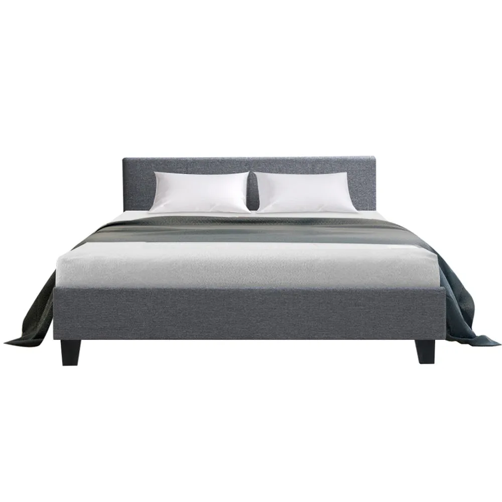 Queen Package | Coogee Bed Frame Grey & Bonita Euro Top Mattress (Medium Firm)
