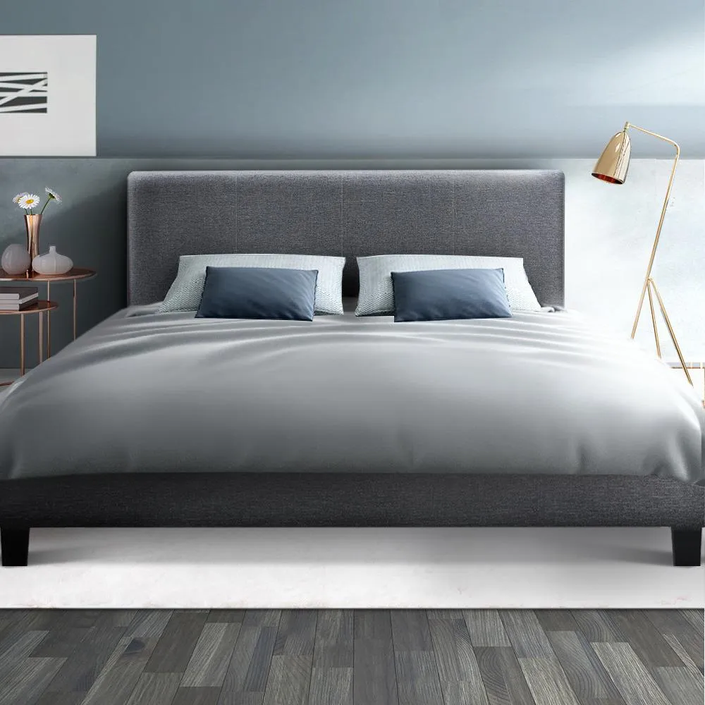 Queen Package | Coogee Bed Frame Grey & Bonita Euro Top Mattress (Medium Firm)