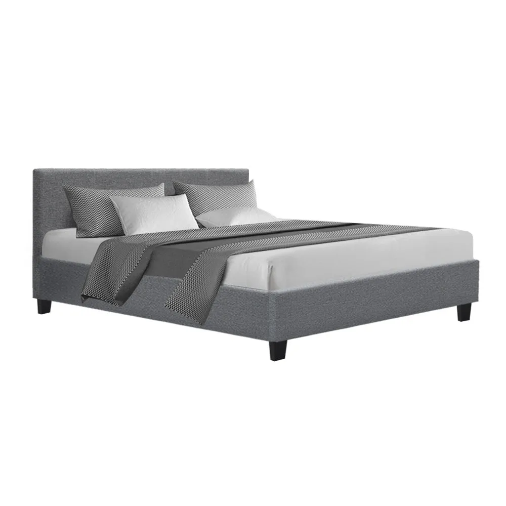 Queen Package | Coogee Bed Frame Grey & Bonita Euro Top Mattress (Medium Firm)