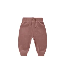 Quincy Mae Relaxed Velour Sweatpants - Fig