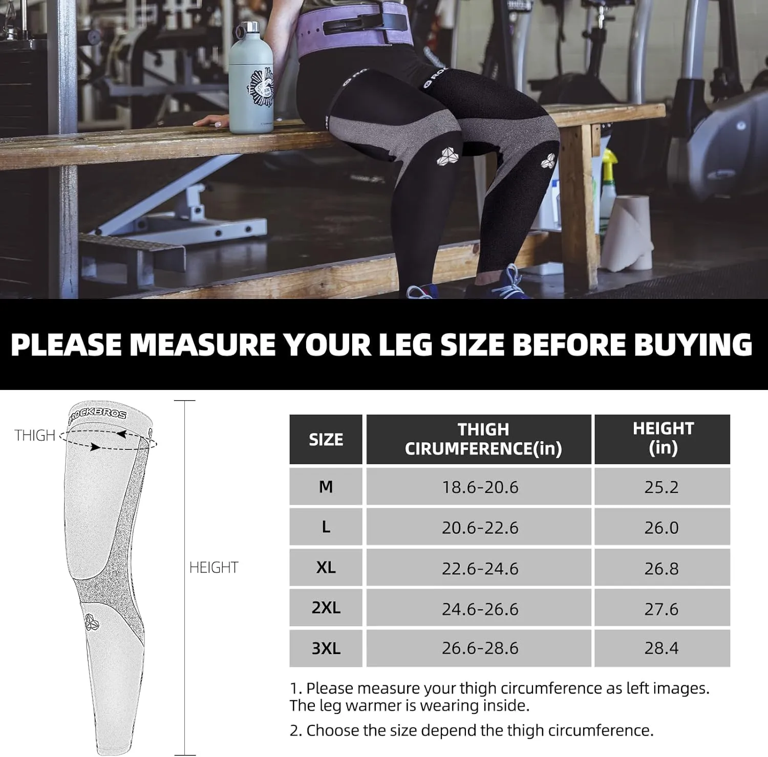 ROCKBROS Winter Thermal Arm/Leg Warmers for Women and Men
