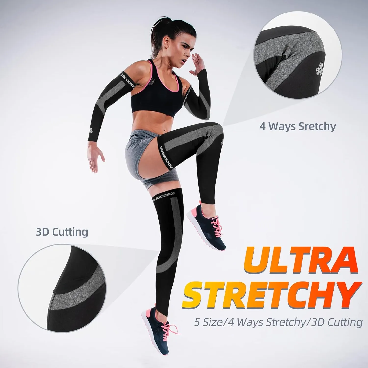 ROCKBROS Winter Thermal Arm/Leg Warmers for Women and Men