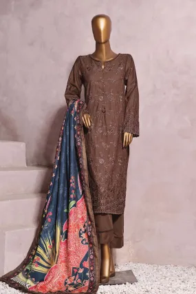 Sada Bahar Stitched 3 Piece Karandi Emb Shawl Vol 02 Collection'2023-KCK-Brown