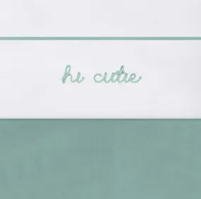 Sheet Cradle 75x100cm Hi cutie - Ash Green