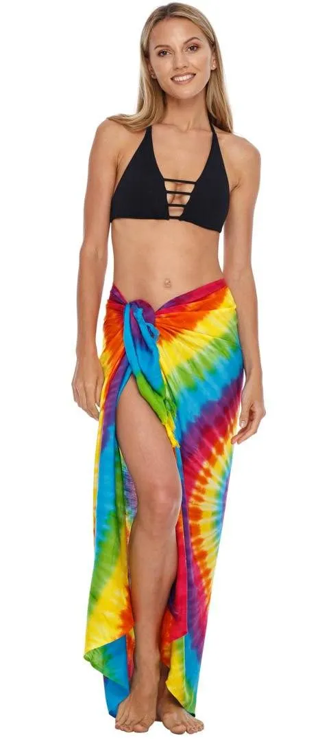 SHU-SHI Womens Beach Cover Up Sarong Swimsuit Cover-Up Pareo Coverups Print