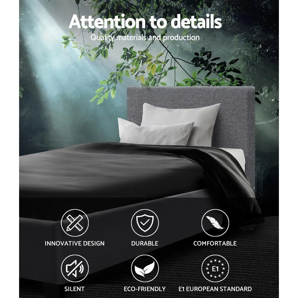 Single Package | Coogee Bed Grey & Glay Bonnell Spring Mattress (Medium Firm)