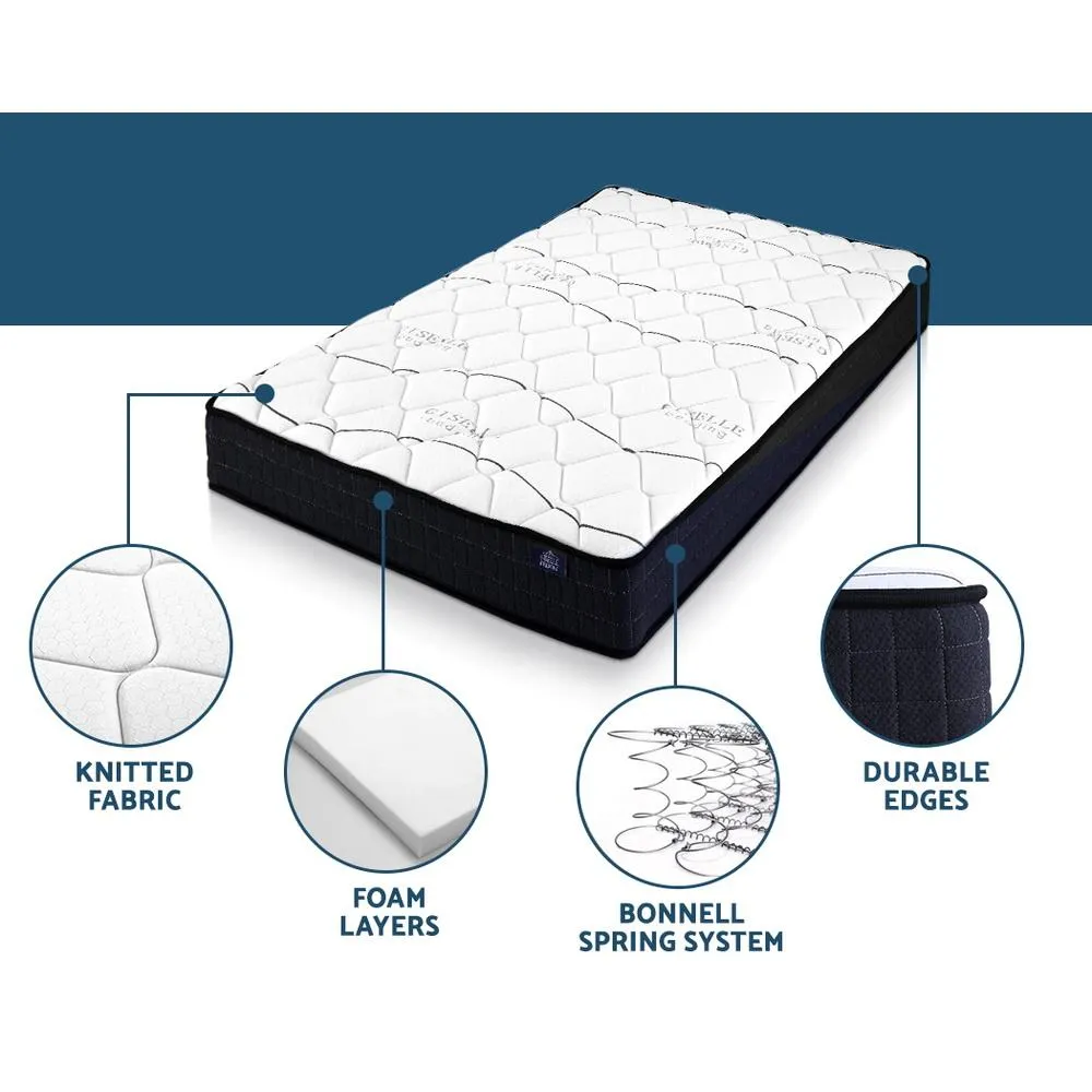 Single Package | Coogee Bed Grey & Glay Bonnell Spring Mattress (Medium Firm)
