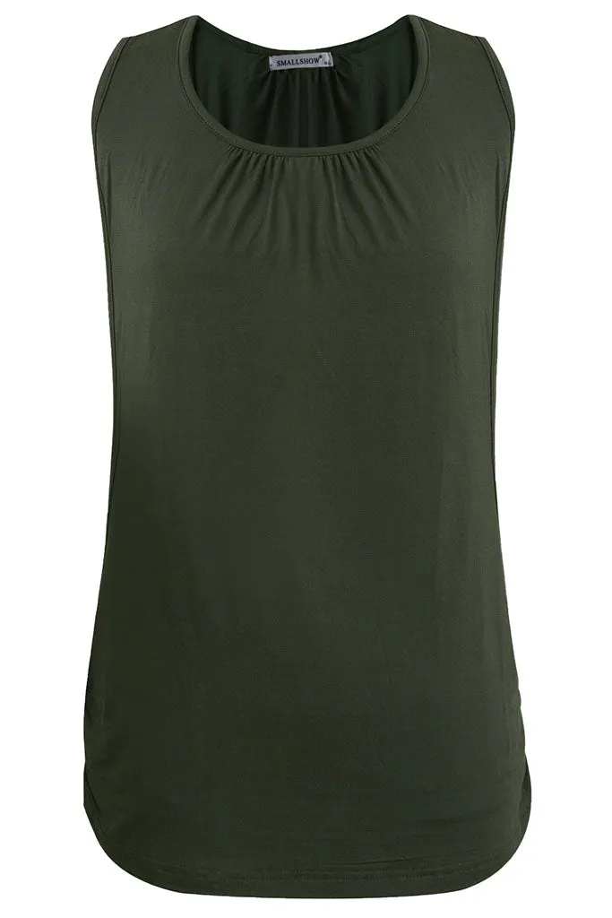 Smallshow Sleeveless Maternity Nursing Tank Tops