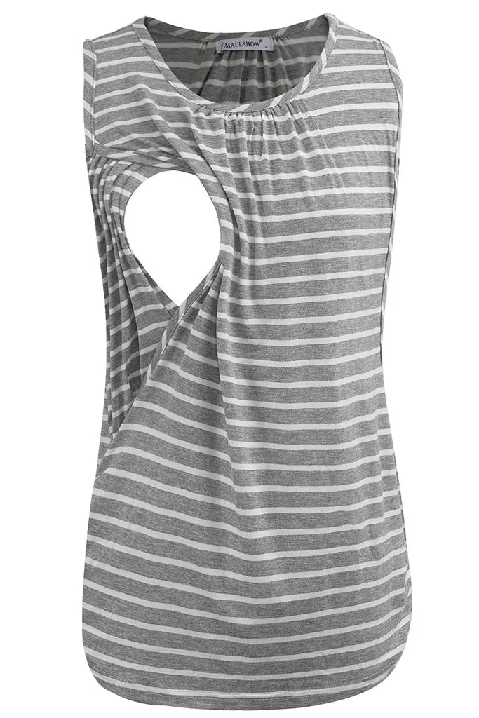 Smallshow Sleeveless Maternity Nursing Tank Tops