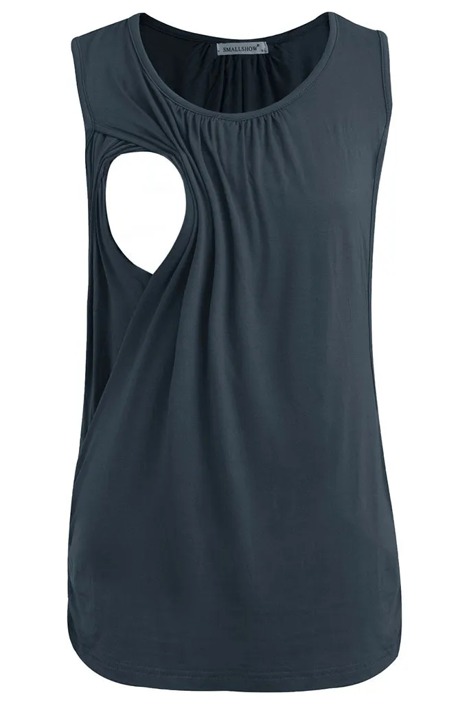 Smallshow Sleeveless Maternity Nursing Tank Tops
