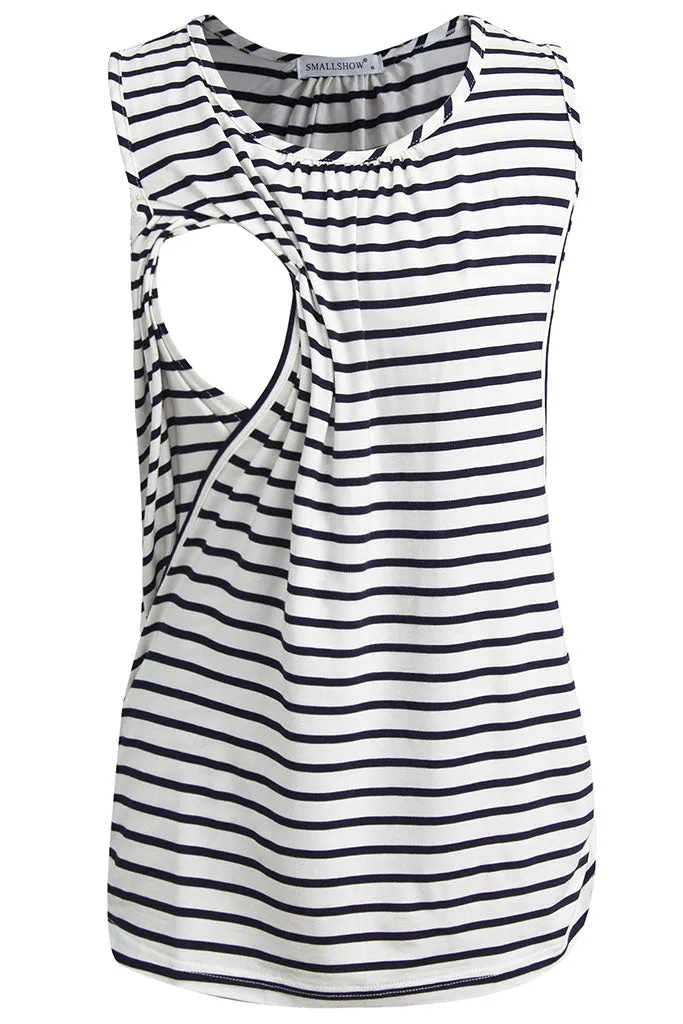 Smallshow Sleeveless Maternity Nursing Tank Tops