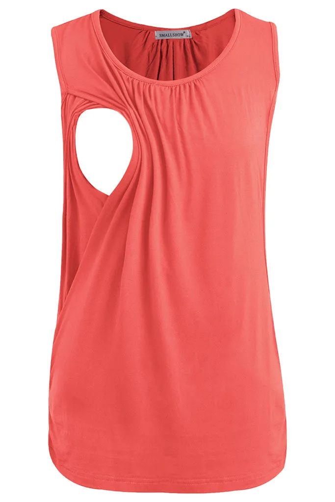 Smallshow Sleeveless Maternity Nursing Tank Tops
