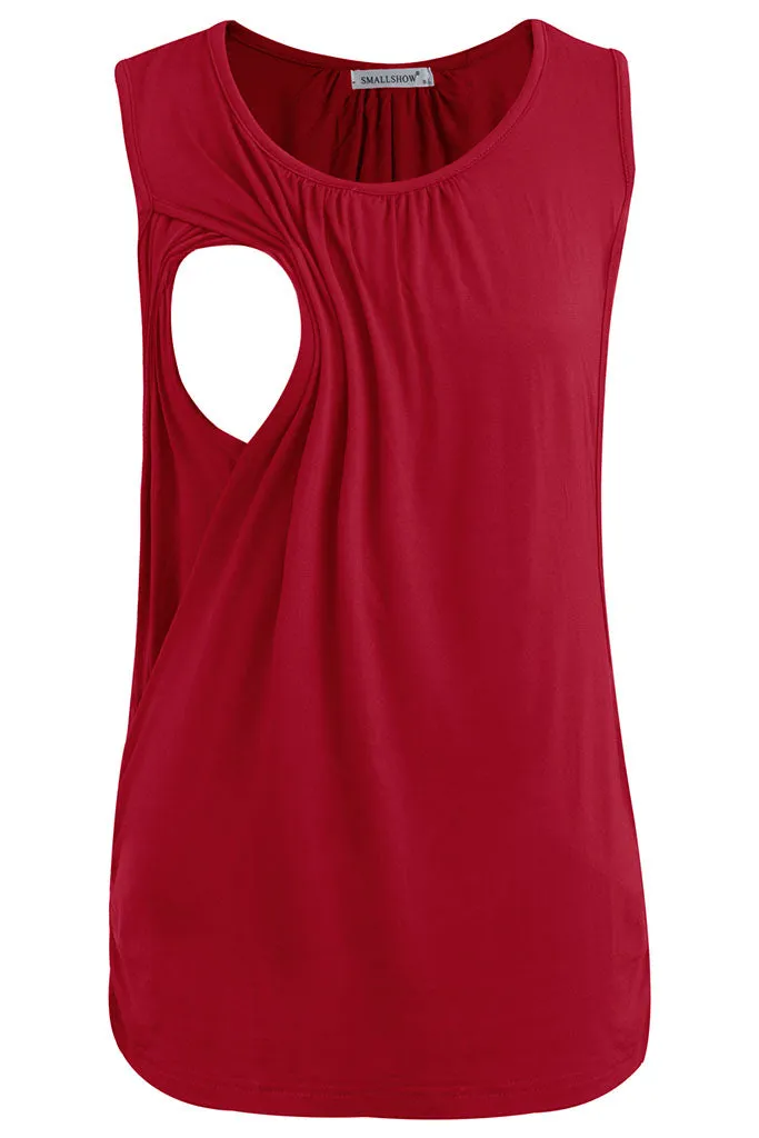 Smallshow Sleeveless Maternity Nursing Tank Tops