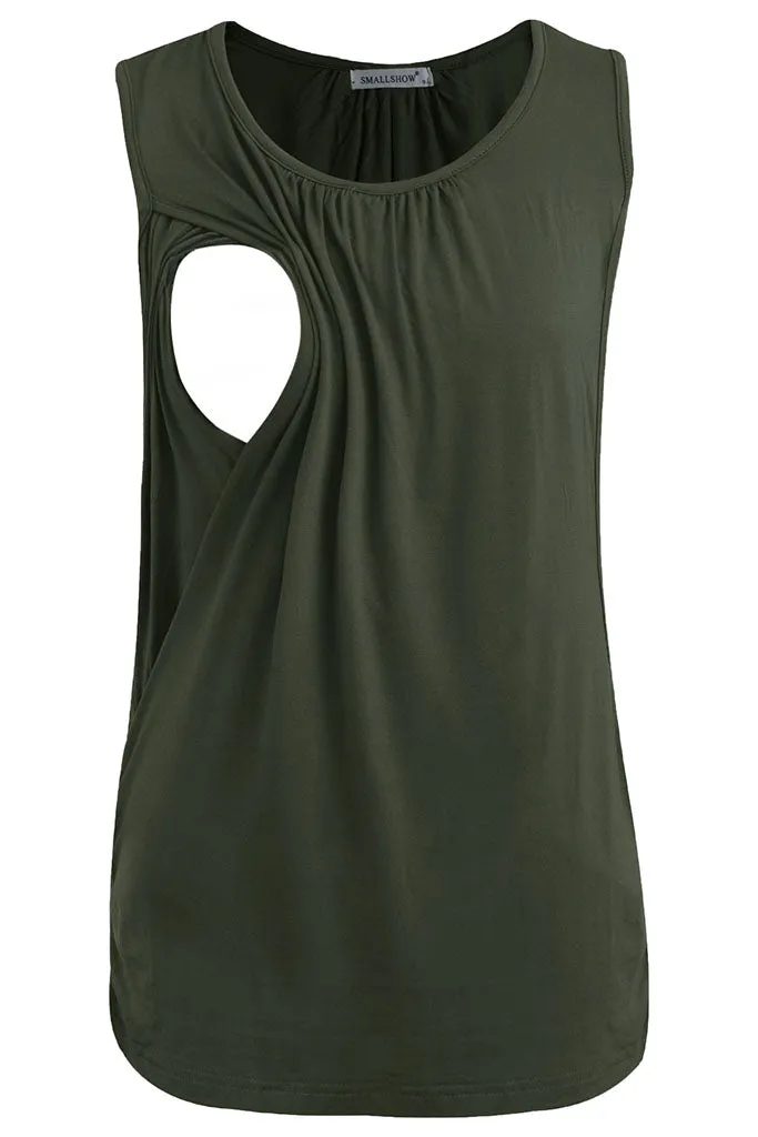 Smallshow Sleeveless Maternity Nursing Tank Tops