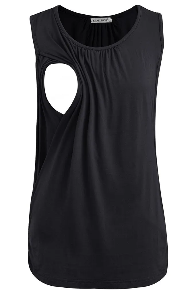 Smallshow Sleeveless Maternity Nursing Tank Tops
