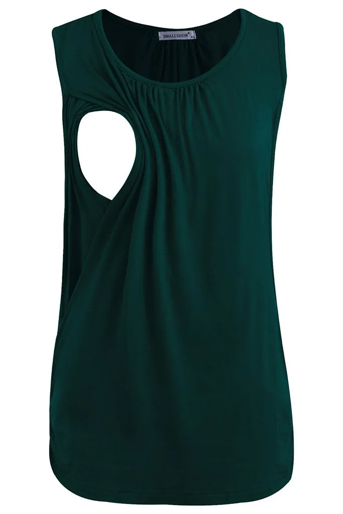 Smallshow Sleeveless Maternity Nursing Tank Tops