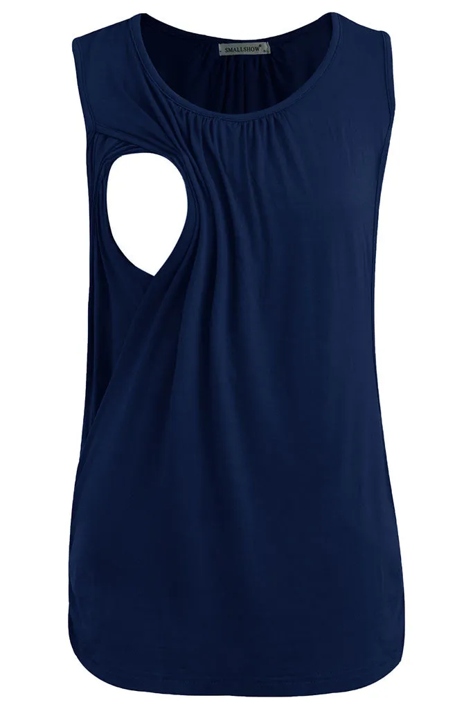 Smallshow Sleeveless Maternity Nursing Tank Tops