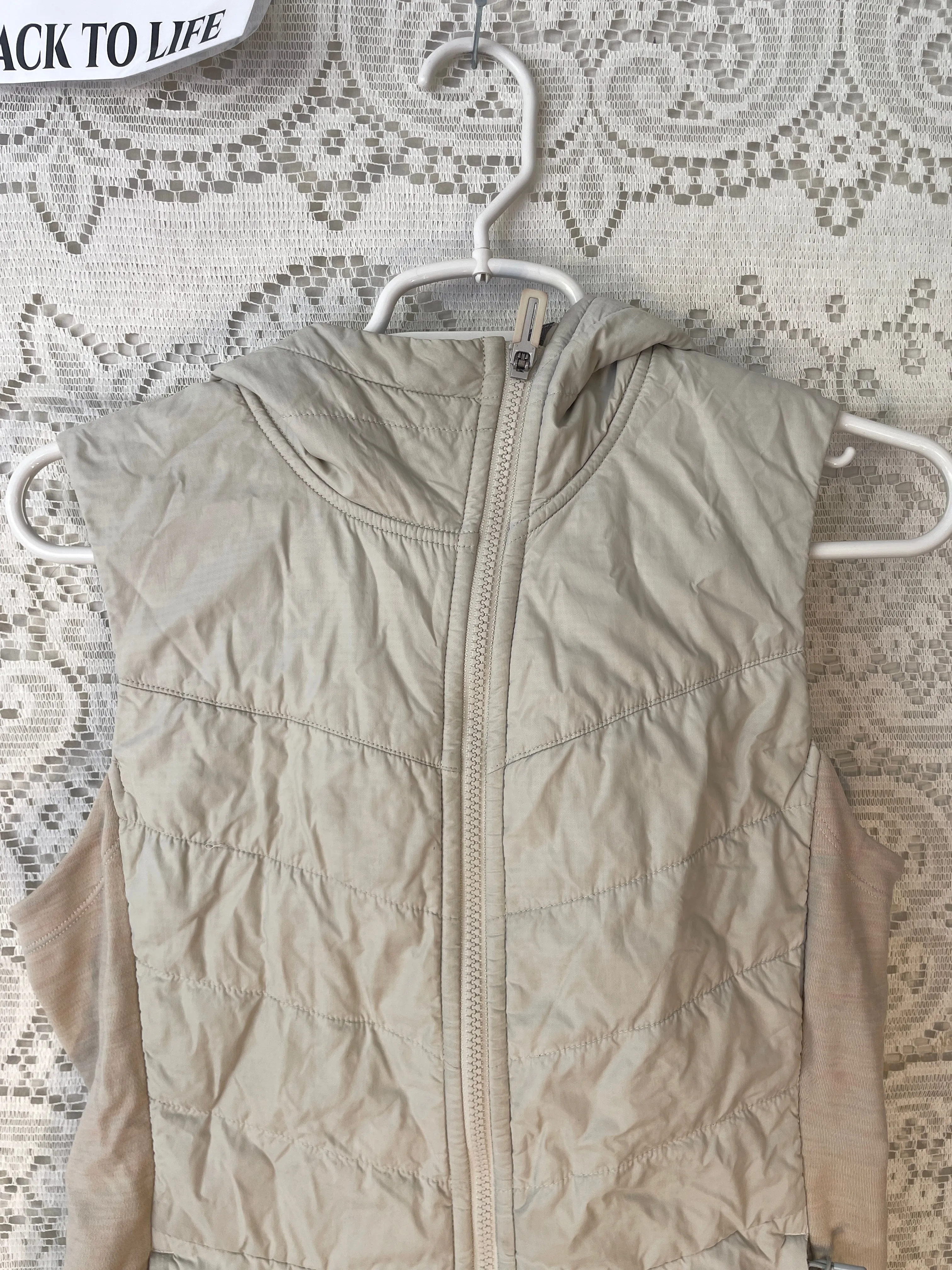 Smartwool Women Small Vest Smartloft Full Zip Gray Wool Hybrid Hood