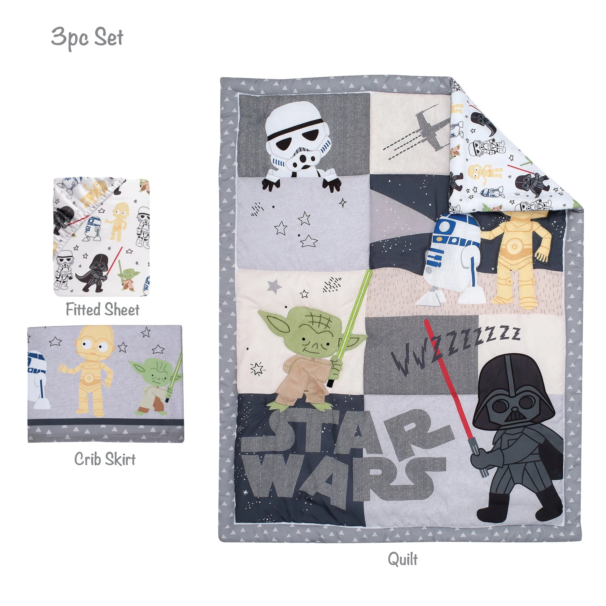 Star Wars Classic 3-Piece Crib Bedding Set