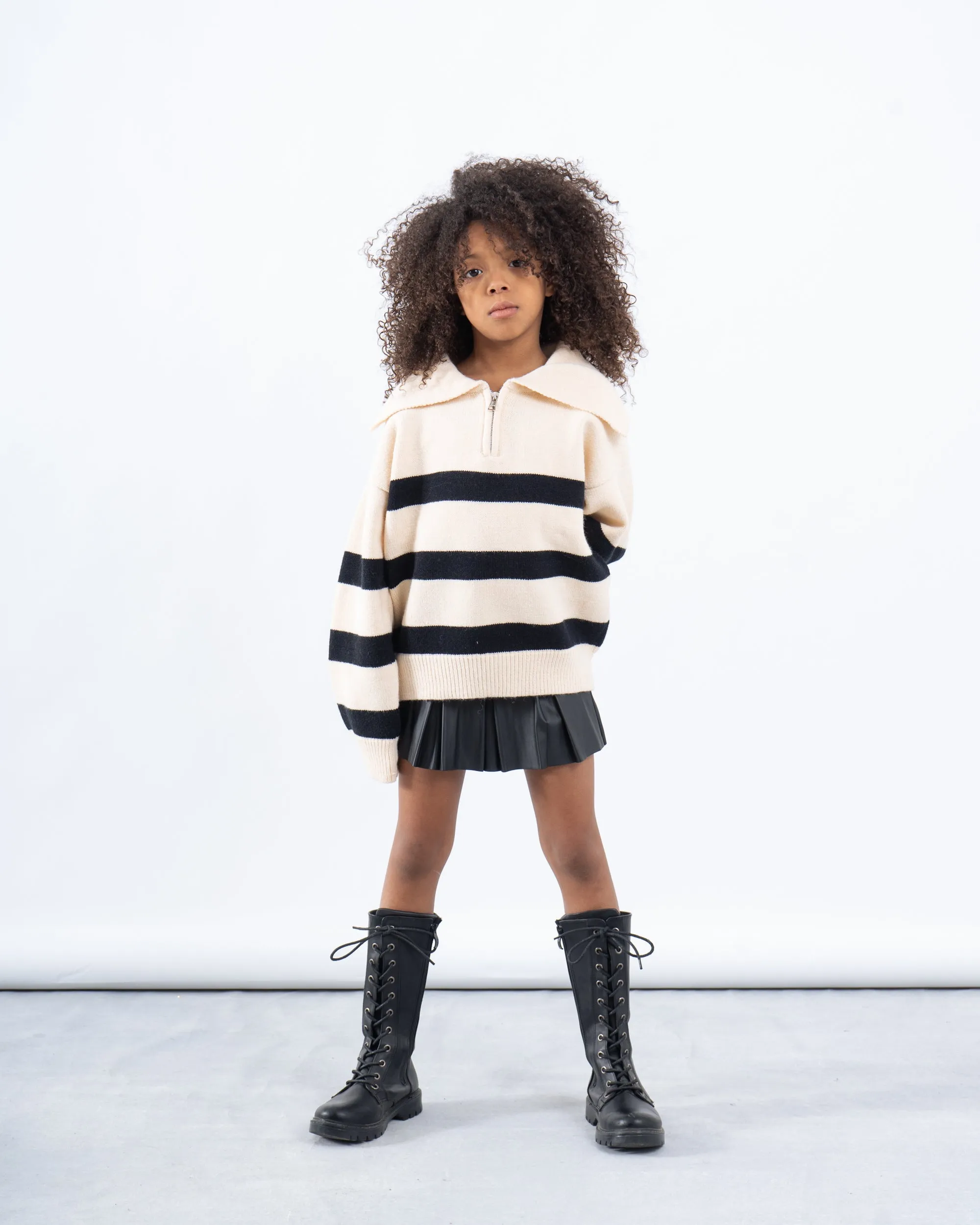 Striped Knit Polo