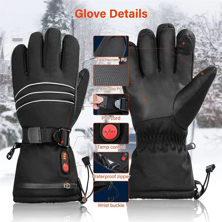 Super Therma Heated Gloves for Men Women, Touchscreen Waterproof Rechargeable