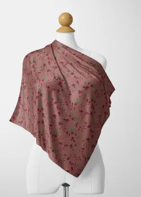 Swift Floral Peach Rouge Remix Satin Shawl