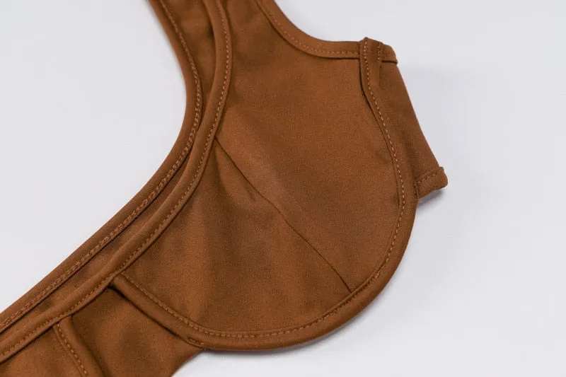 Tank Top & Flare Split Leggings Two-Piece Set