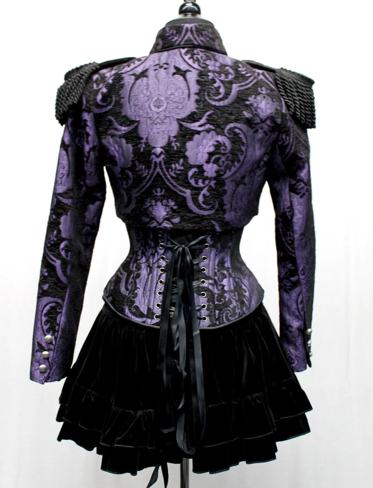 TAPESTRY CORSET - PURPLE/BLACK