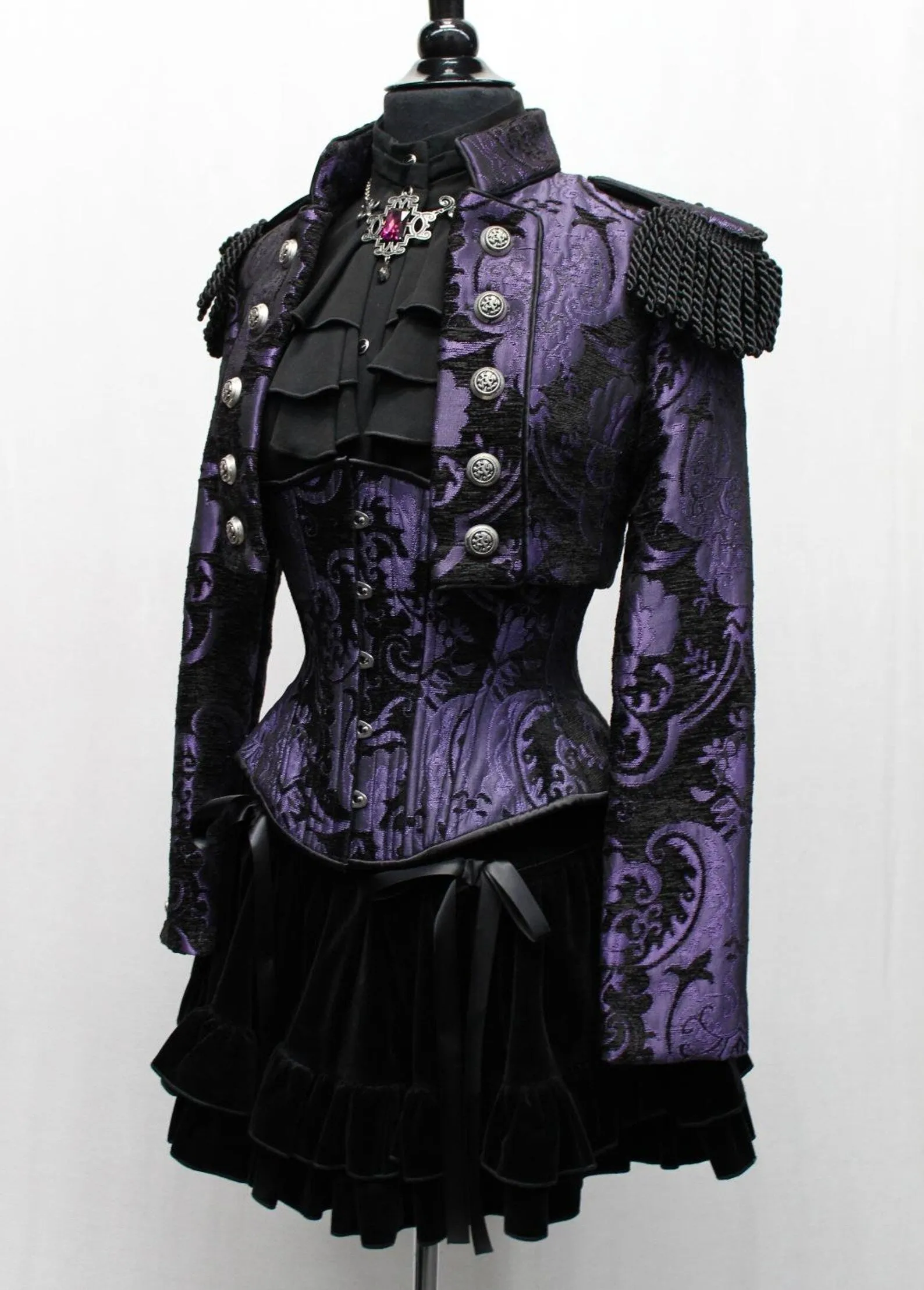 TAPESTRY CORSET - PURPLE/BLACK