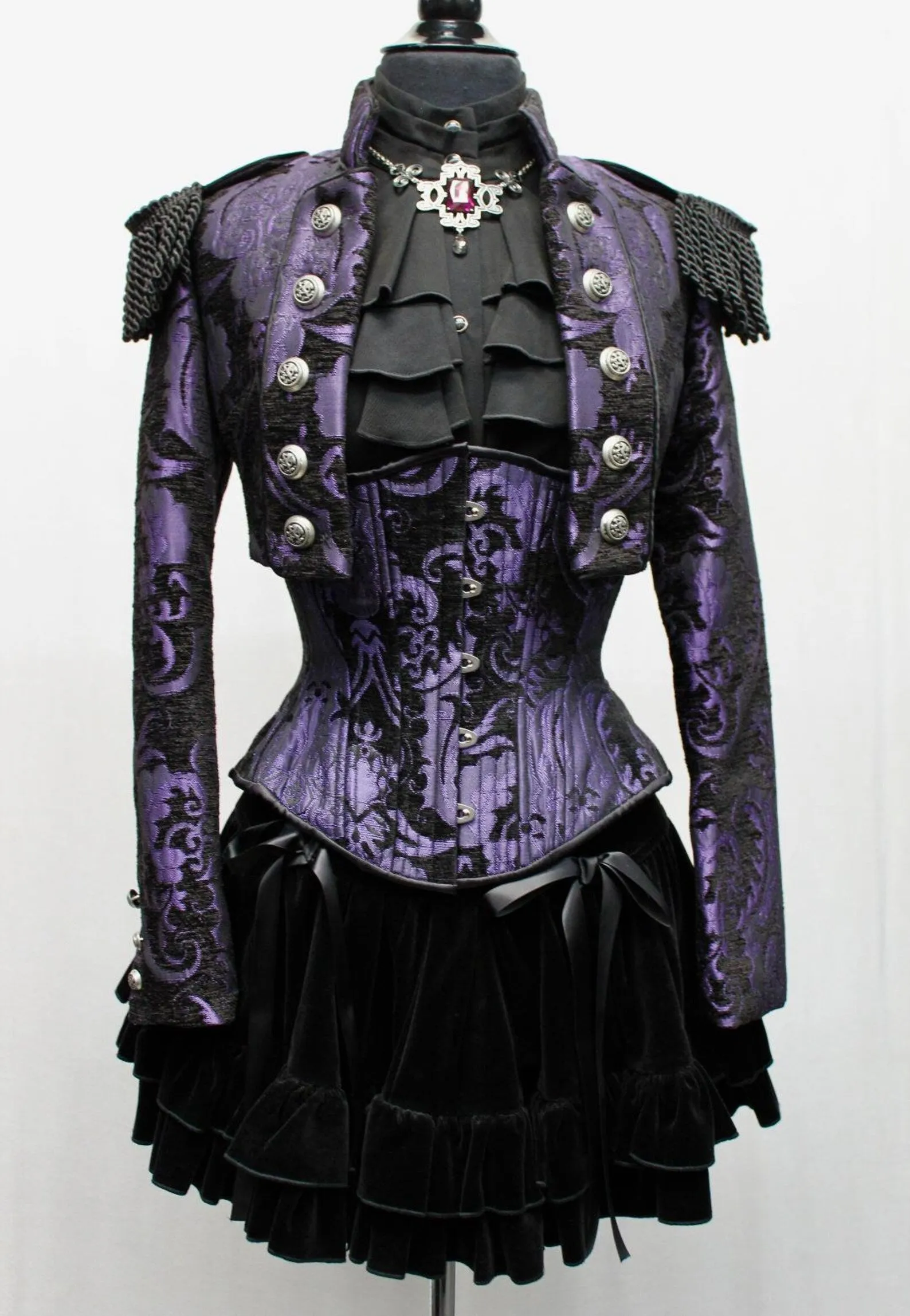 TAPESTRY CORSET - PURPLE/BLACK