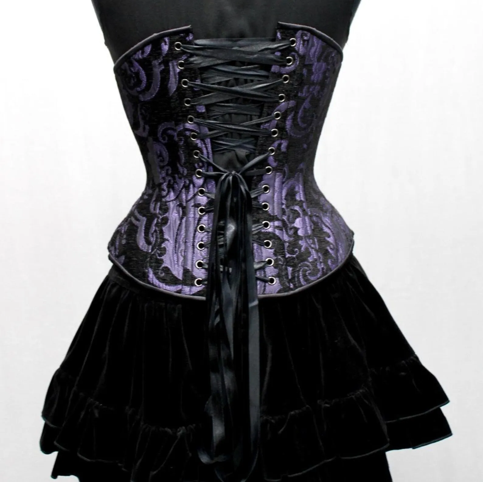 TAPESTRY CORSET - PURPLE/BLACK