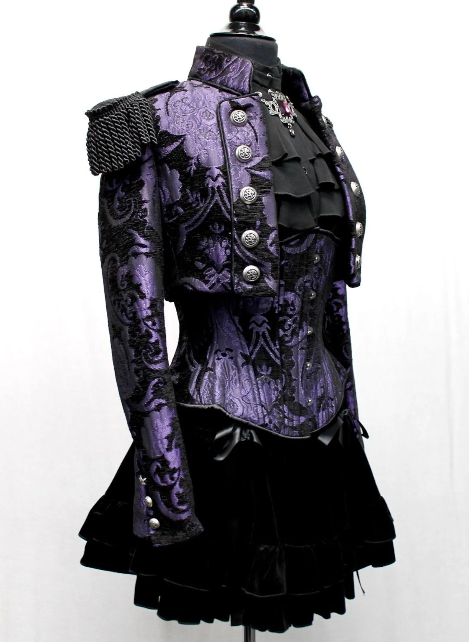 TAPESTRY CORSET - PURPLE/BLACK