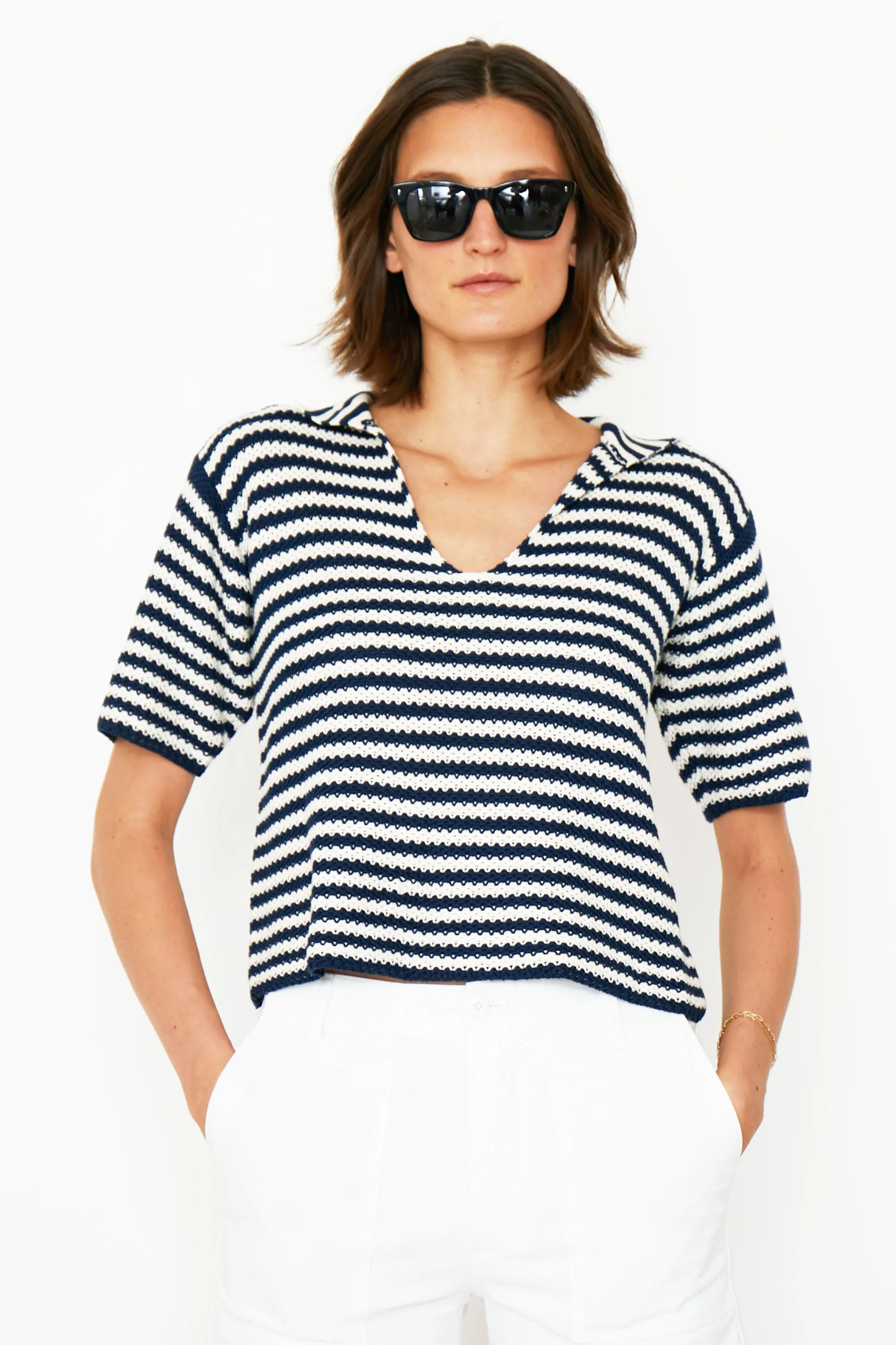 The Lucie - Cream/Navy