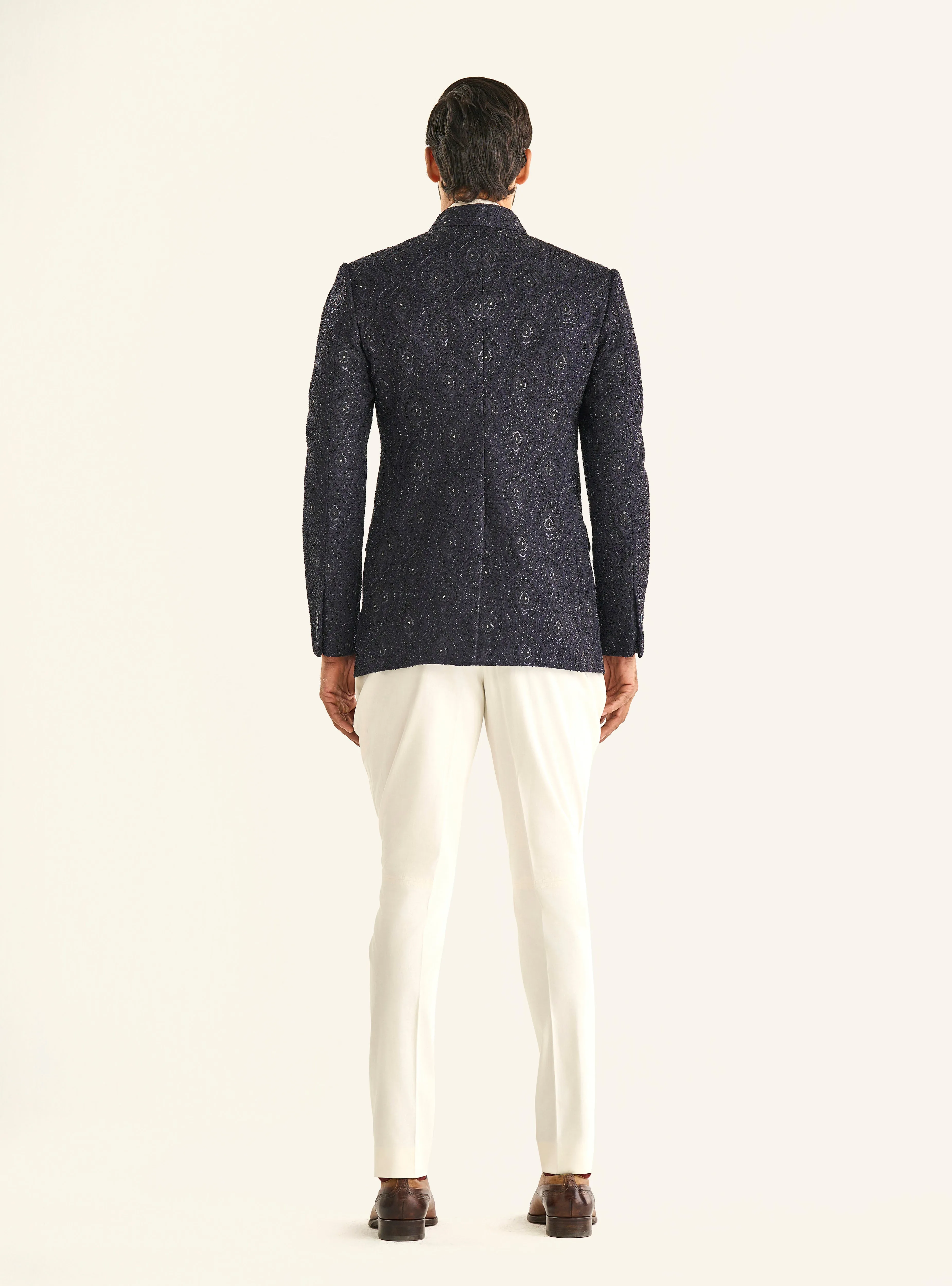 THE NOIR GLITZ BANDHGALA JACKET