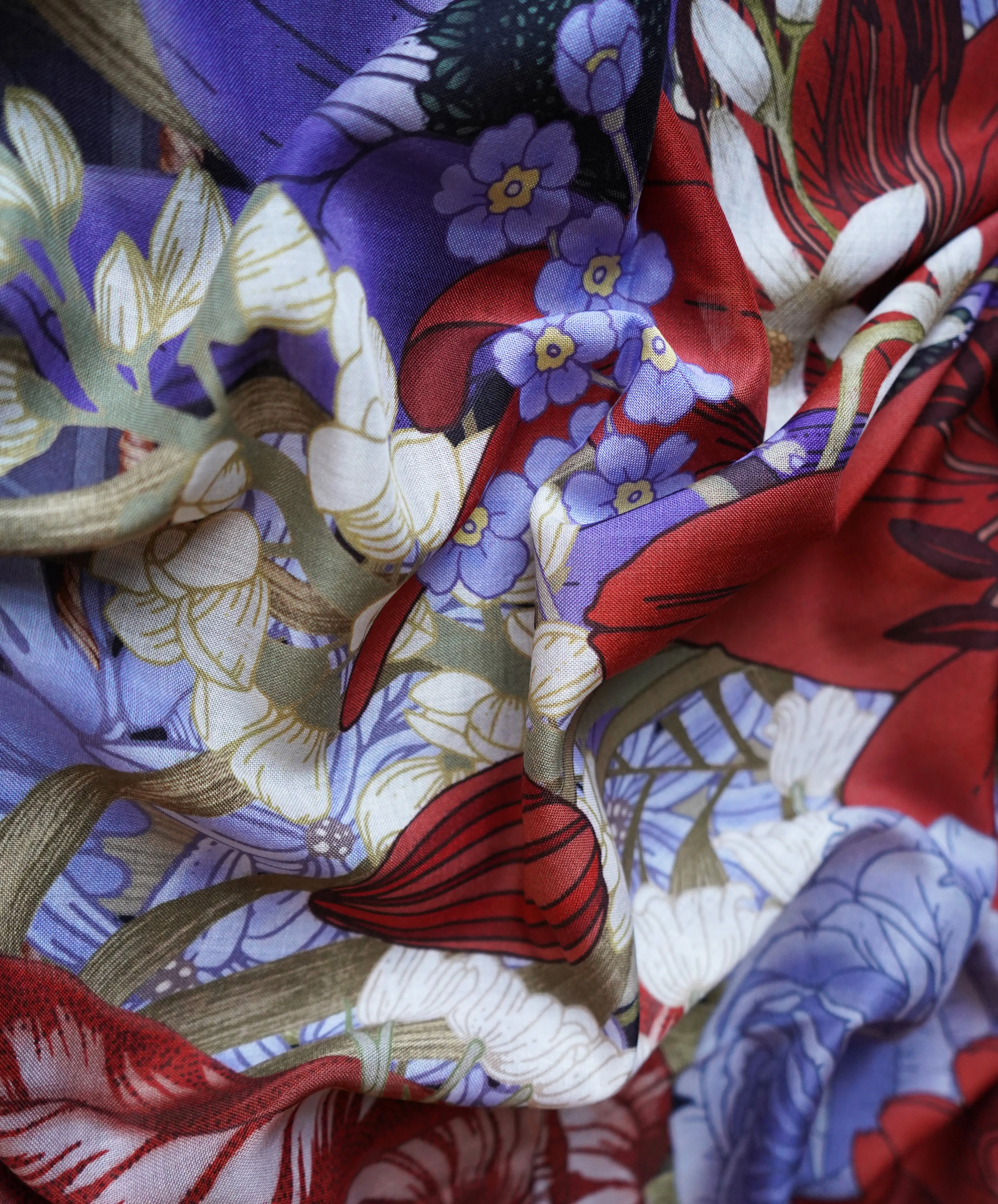 The Pomegranate Still Life Scarf | Wool/Silk | 130x130cm [Preorder]
