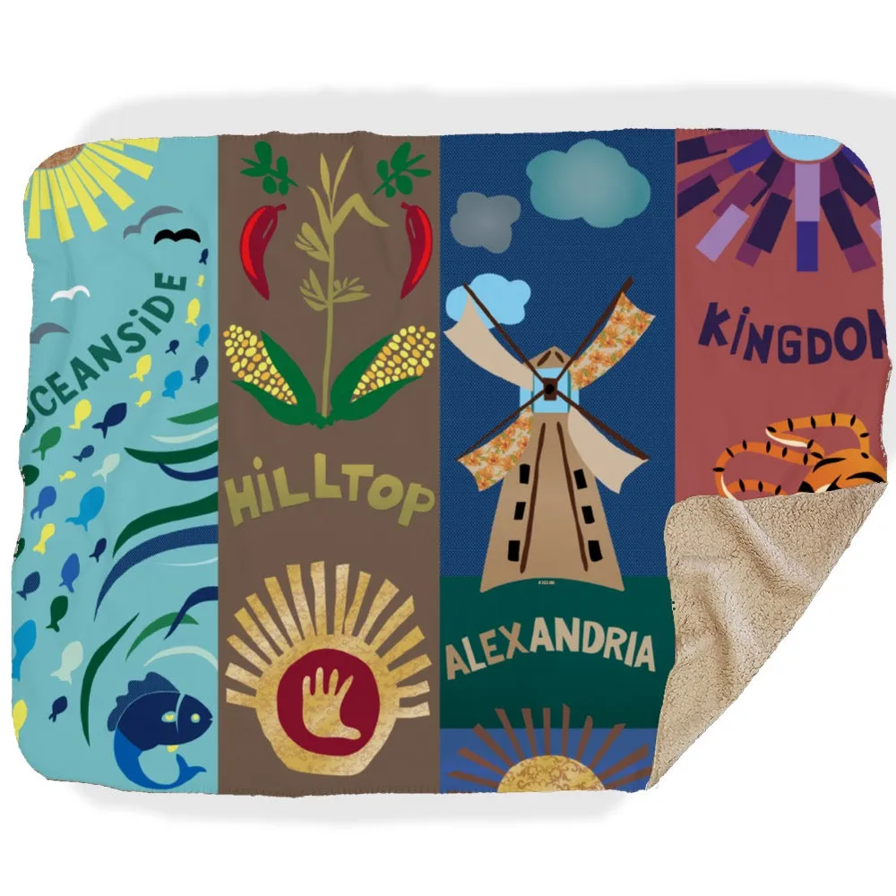 The Walking Dead Community Flag Sherpa Blanket