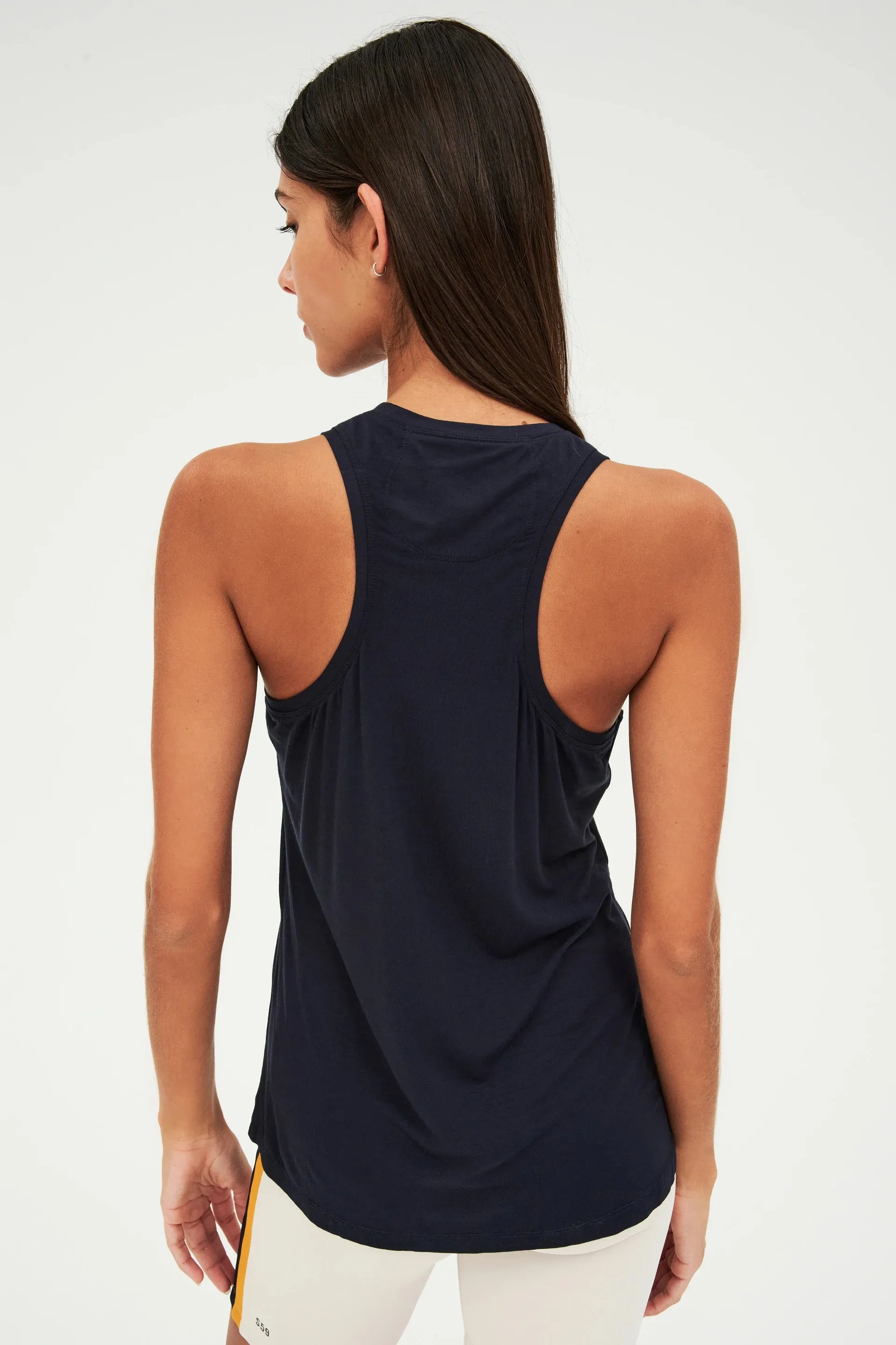 Toni Scoop Neck Jersey Tank, Indigo