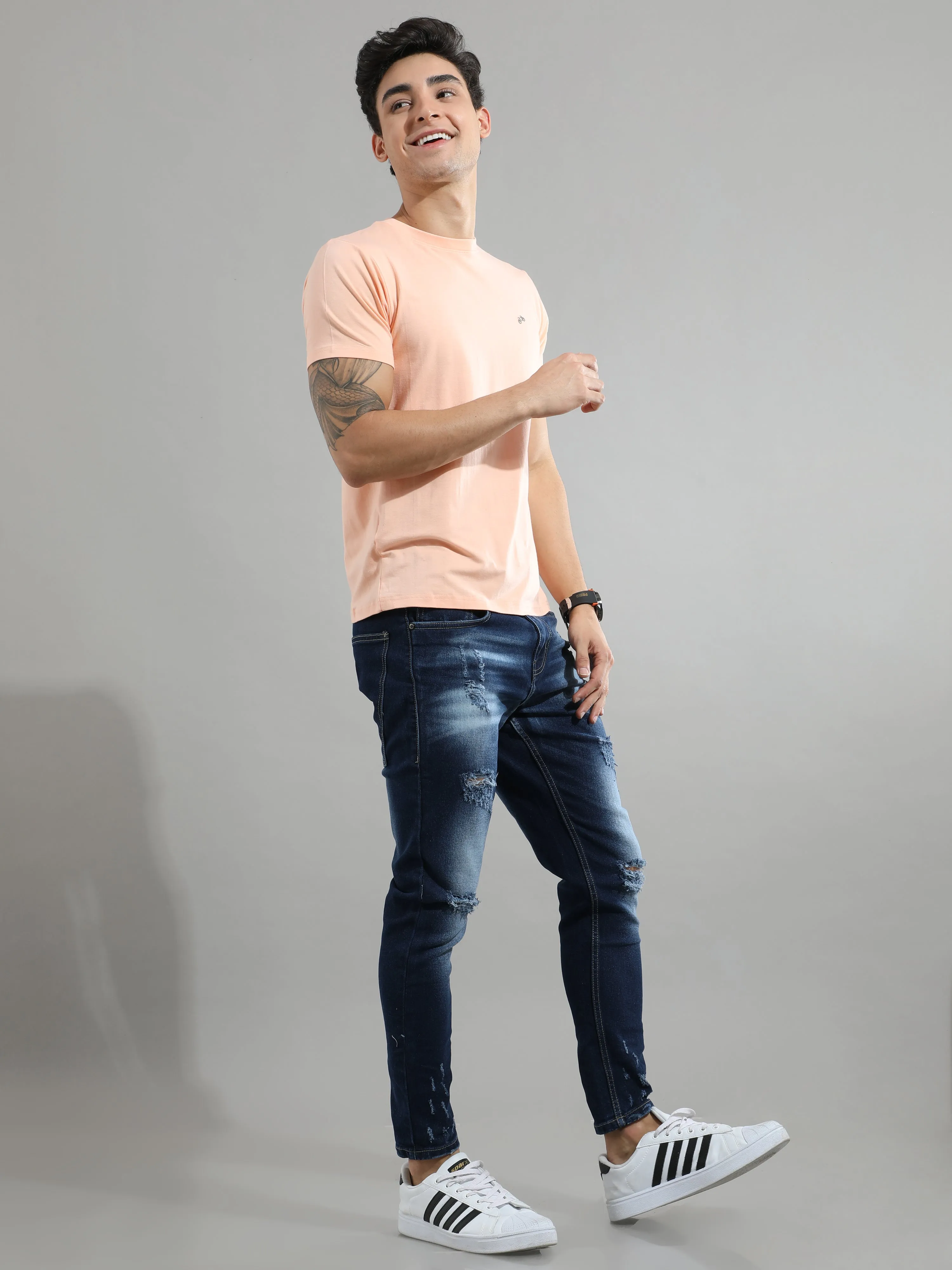 Tropical Peach Bamboo Fabric T-Shirt