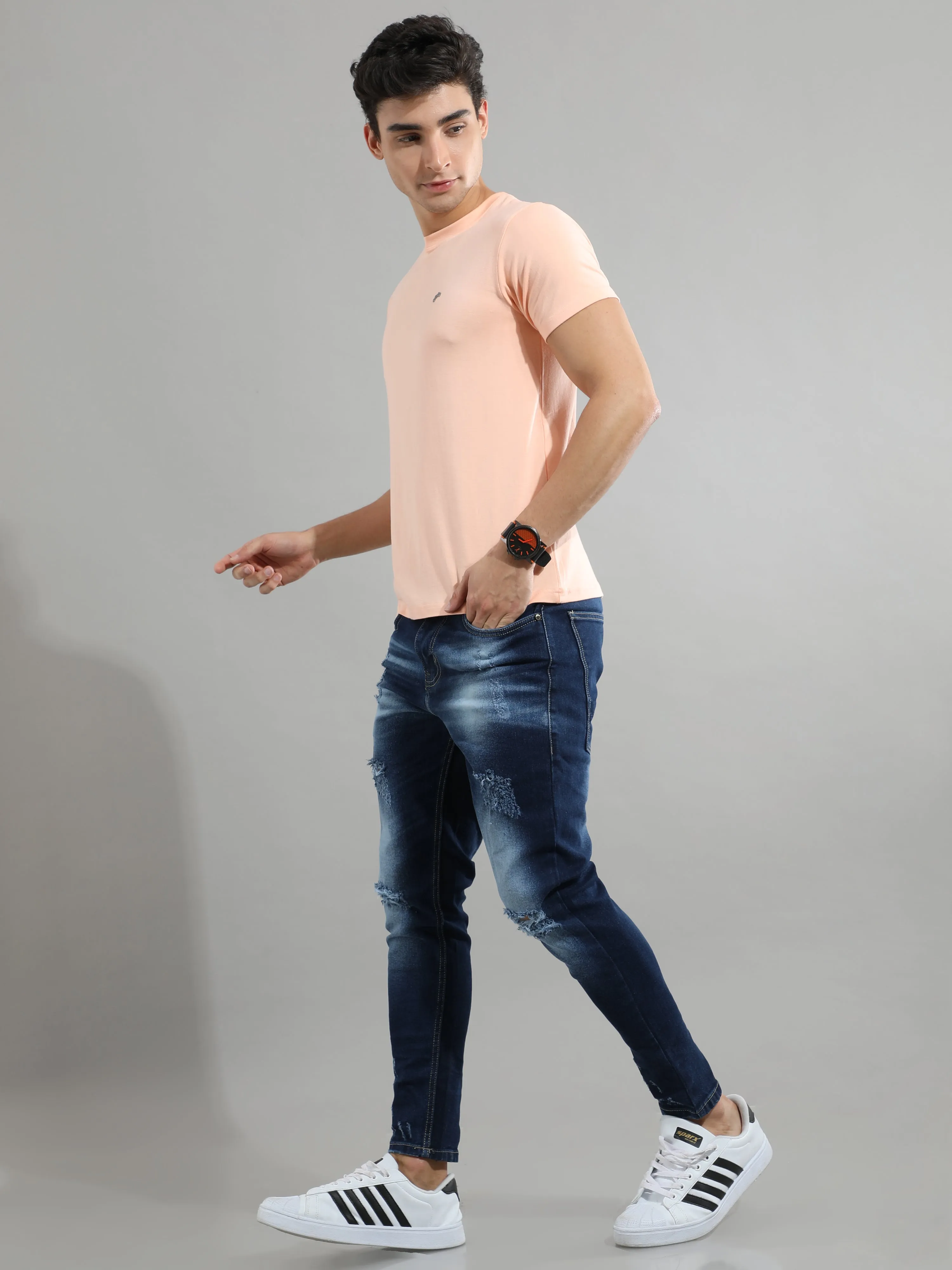 Tropical Peach Bamboo Fabric T-Shirt