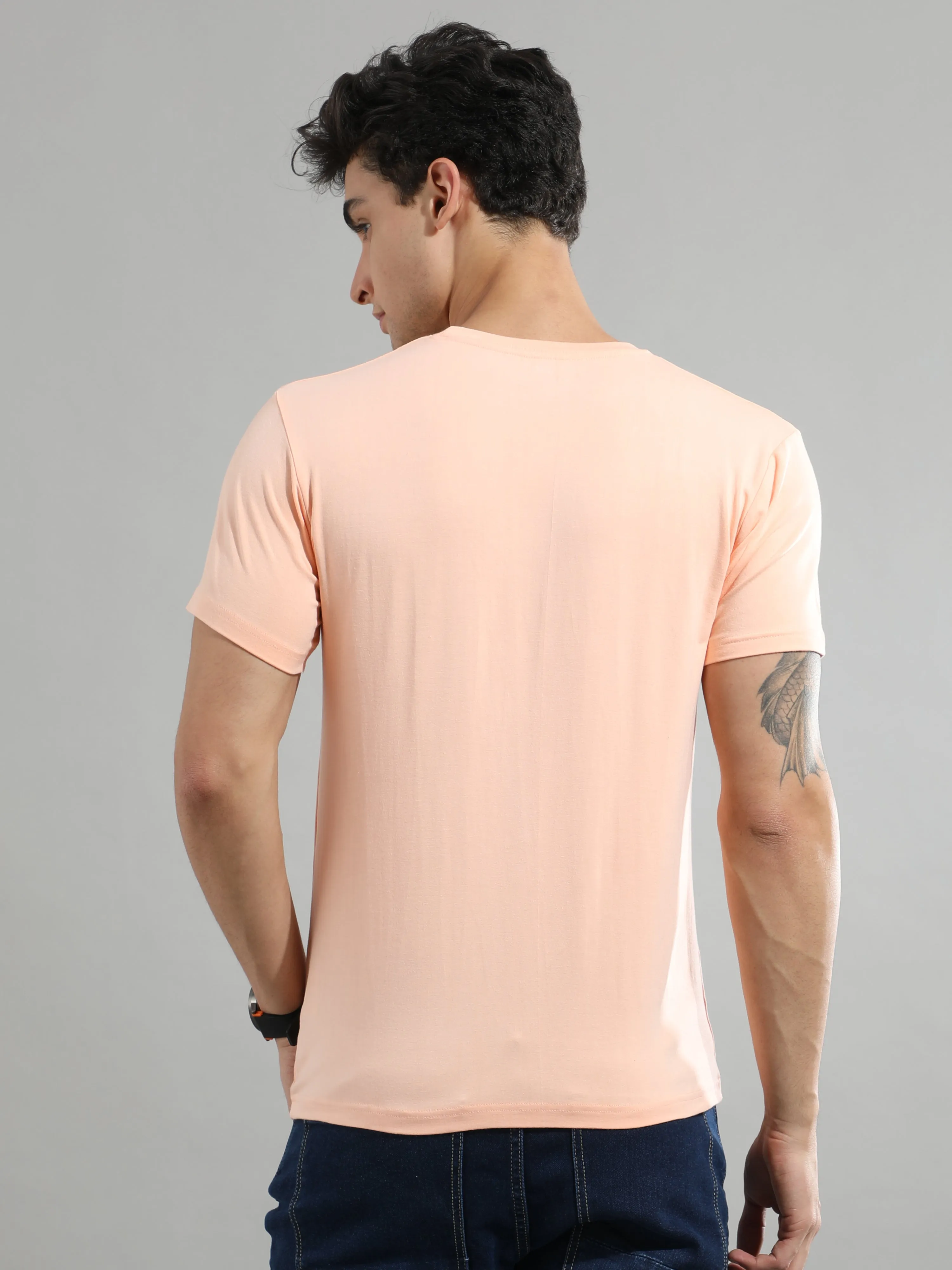 Tropical Peach Bamboo Fabric T-Shirt