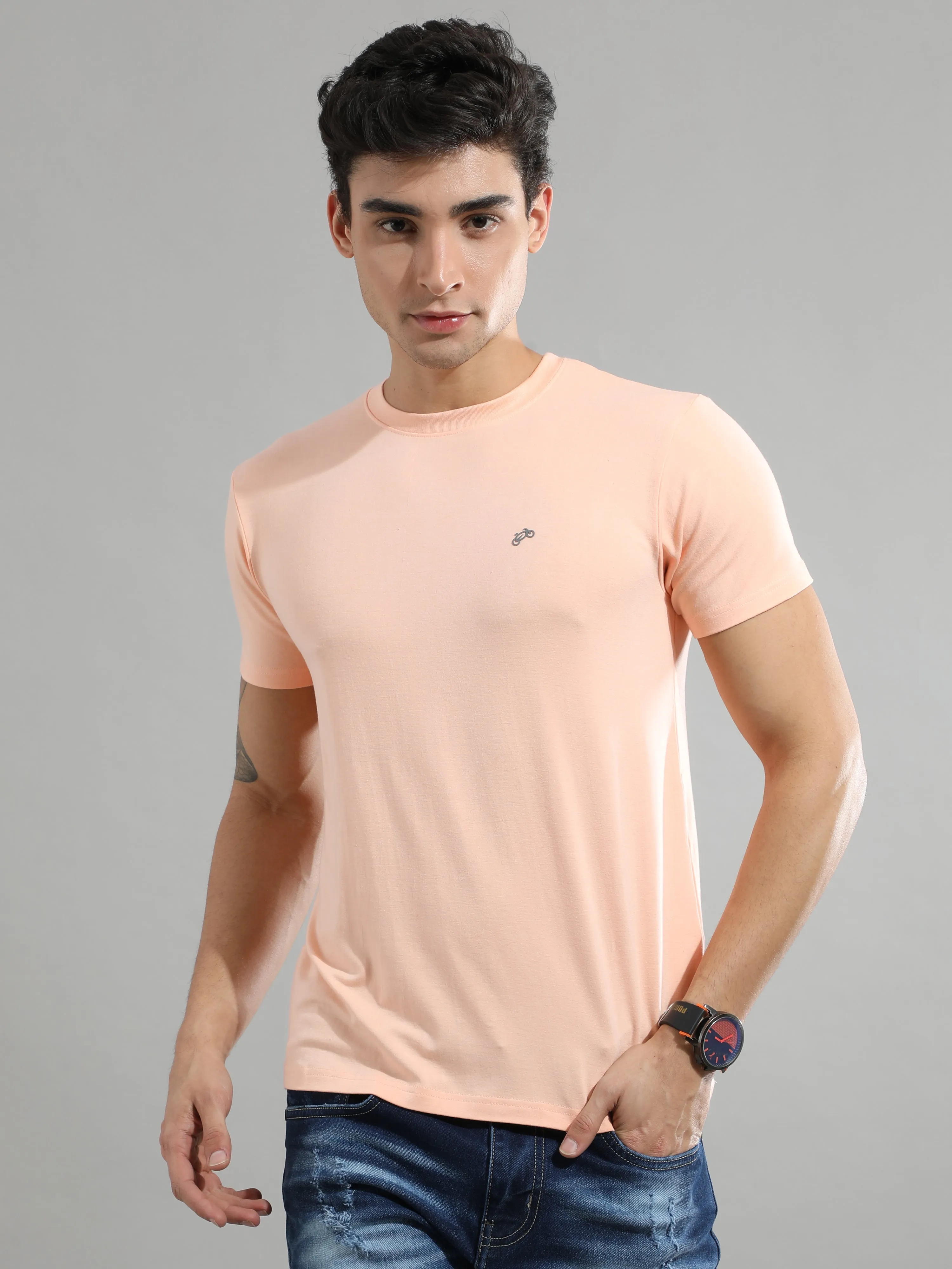 Tropical Peach Bamboo Fabric T-Shirt