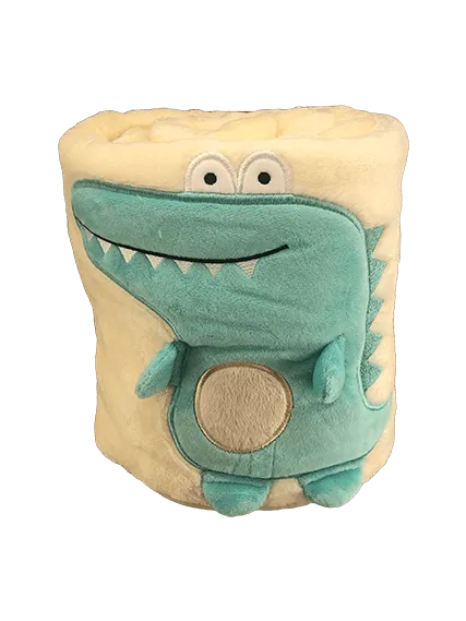 Ultra-soft Embroidered Alligator Toddler Blanket