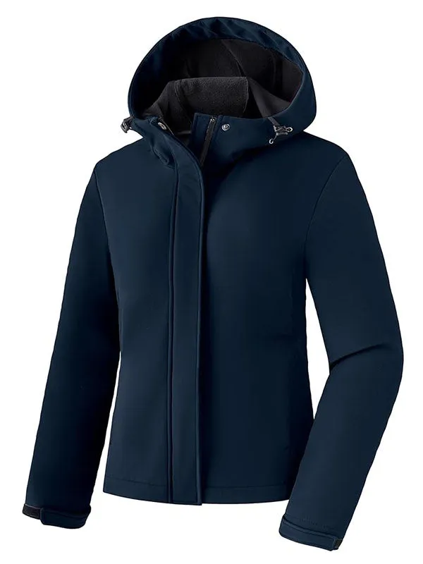 Wantdo Women's Plus Size Softshell Jackets Hooded Warm Fleece Lined Windbreaker