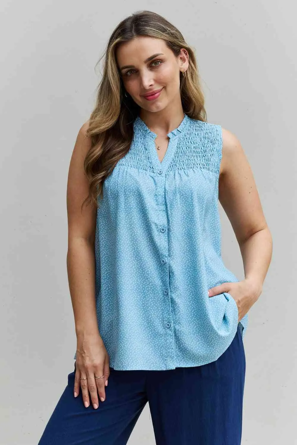 Women's HEYSON She Means Business Full Size Ruffled Floral Flare Shirt